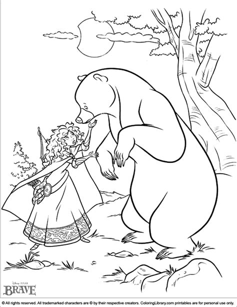 Merida Brave Bears Coloring Pages
