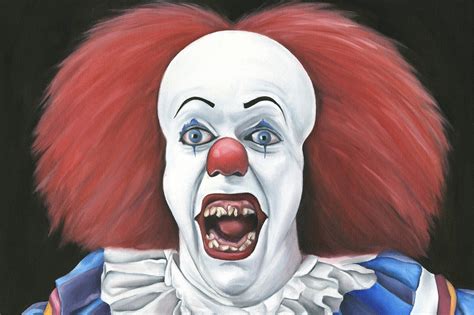 Pennywise It Clown Original Oil Painting Art Print Stephen Etsy