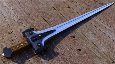 Fantasy Sword Free 3d Model 3ds Obj Blend Fbx Free3d