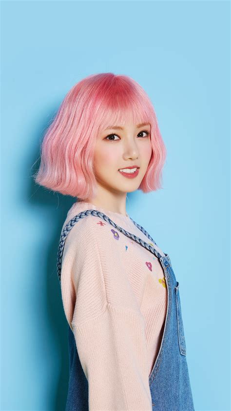 Hn15 Pink Hair Asian Kpop Girl Wallpaper