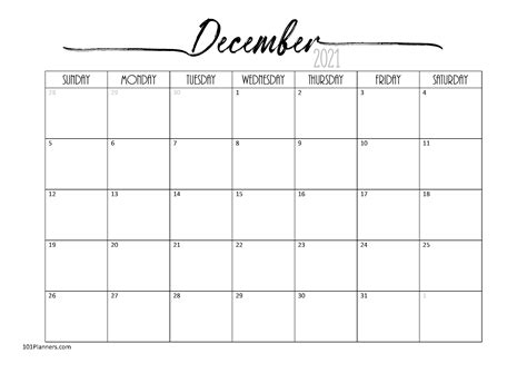 December 2020 Calendar Many Designs Available Instant Download