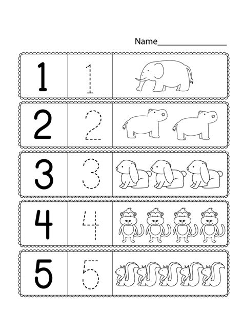 Number 1 And 2 Worksheet For Preschool