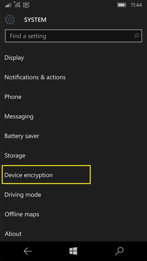 How To Enable Device Encryption On A Phone With Windows 10 Mobile