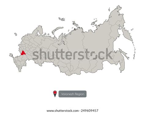 Map Russia Voronezh Region Stock Vector Royalty Free 249609457
