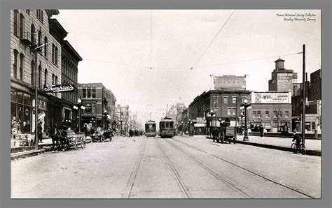 Looking Up Main Street From Adams Street Peoria Il 1913 Peoria