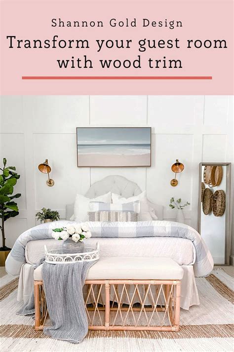 There are countless whether using plywood, weathered wood planks, or bundles of lath; A wood trim accent wall enhances your guest bedroom. in ...