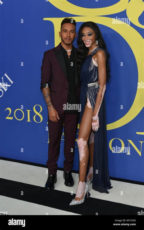 New York Usa 4th June 2018 Lewis Hamilton And Winnie Harlow Attend