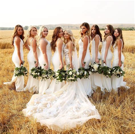 7 bridal parties that will make you fall in love with the white bridesmaid dresses trend lulus