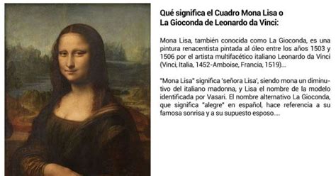 Introducir 120 Images Porque Es Famosa La Pintura De La Mona Lisa