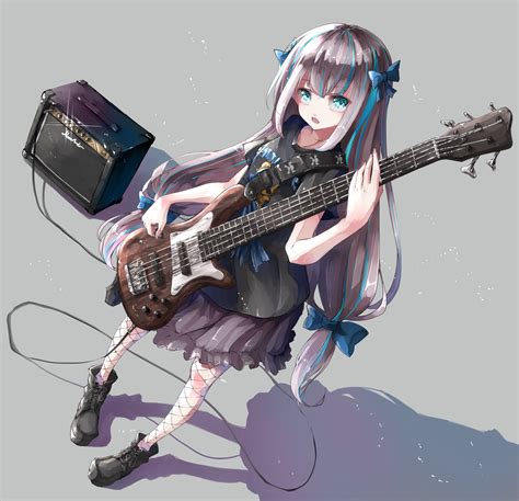 Digital Art Anime Flcl Bass Guitars Haruhara Haruko Musical