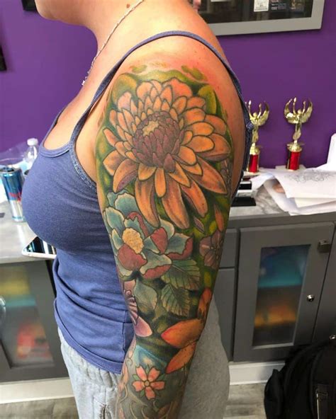 details more than 84 flower half sleeve tattoo drawings super hot thtantai2