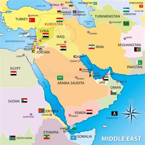 Middle East Flag Map Share Map