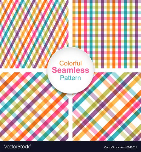 Set Of Colorful Striped Seamless Patterns Vector Image