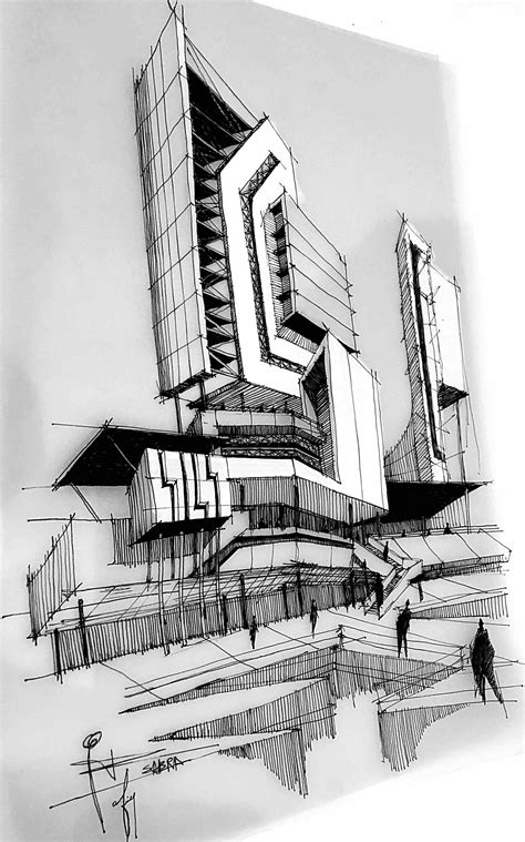 Architecture Design Sketch Architecture Design Drawing Architecture