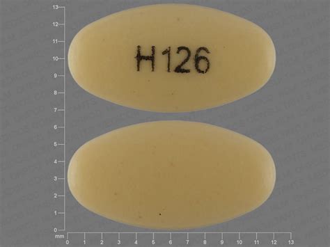 Pill Finder H126 Yellow Elliptical Oval