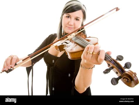 Female Musician Young Woman Female Violinist Violin Playing People