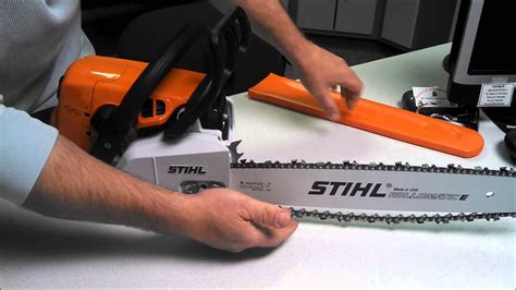 How To Properly Adjust A Chain On A Ms250 Stihl Chainsaw Youtube