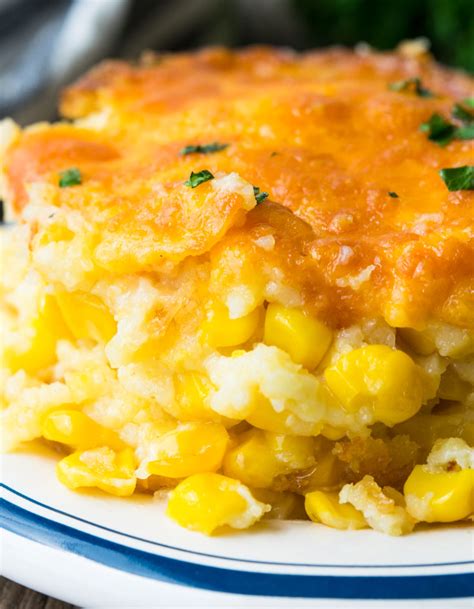In a large bowl, combine all ingredients except for the cheddar cheese. Paula Deen Corn Casserole | Recipe (With images) | Corn ...