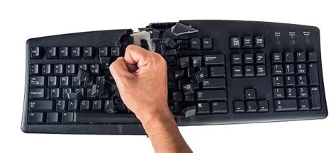 Keyboard Smashed By Angry User Stock Photo Download Image Now Anger