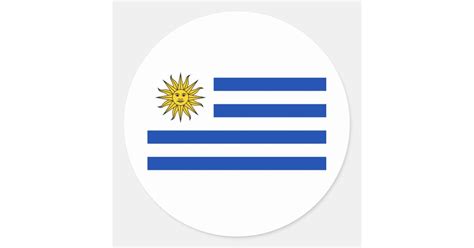 Bandera Uruguay Classic Round Sticker Zazzle
