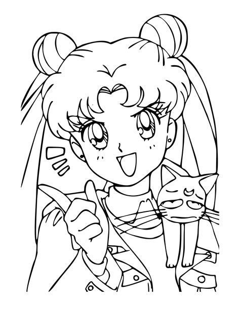 Sailor Moon Anime Coloring Pages Fun For Kids And All Ages 8 Digital