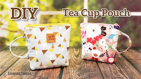 Diy Tea Cup Pouch Easy Lined Zipper Pouch Tutorial Sewingtimes