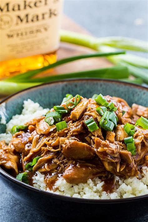 See below for tips to double the recipe since the ingredient measurements in the. Crock Pot Low Carb Bourbon Chicken | Recipe | Chicken ...