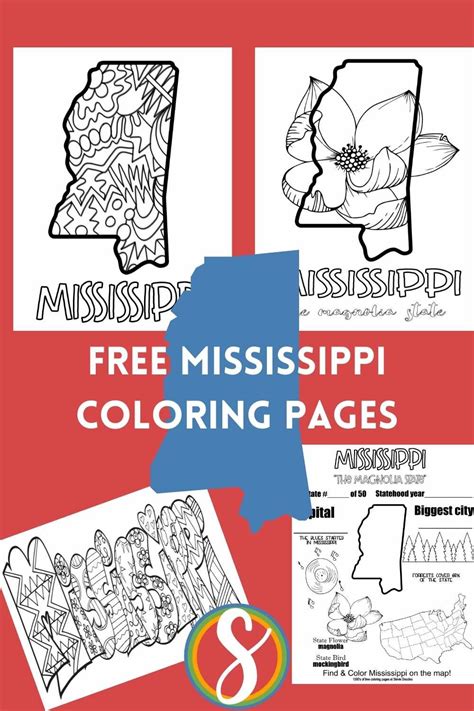 Mississippi Coloring Pages — Stevie Doodles
