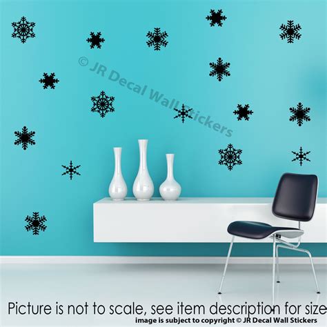 28 X Snowflake Wall Stickers Christmas Wall Decals Christmas Etsy