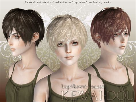 Lezginka Hairstyle By Kewai Dou Sims 3 Hairs