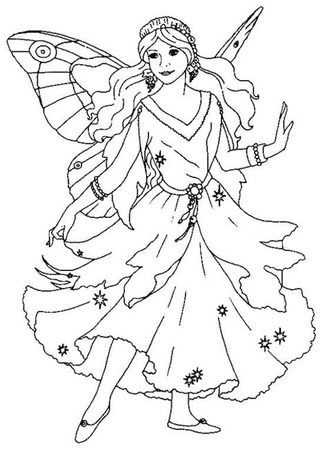 Queen Of The Fairy Coloring Pages Fairies Pinterest Fairy