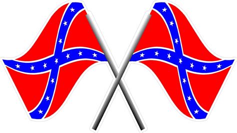 Crossed Confederate Flags Decal Sticker X2