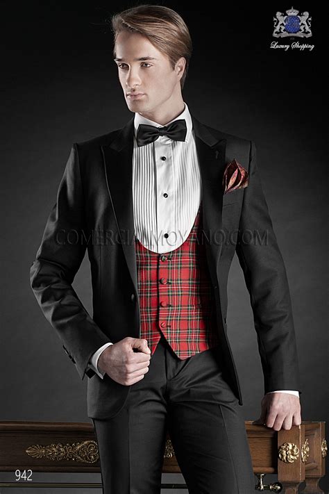 Black Tie Black Men Wedding Suit Model 942 Mario Moyano Collection