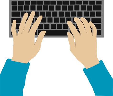 Download Keyboard Hands Typing Royalty Free Stock Illustration Image