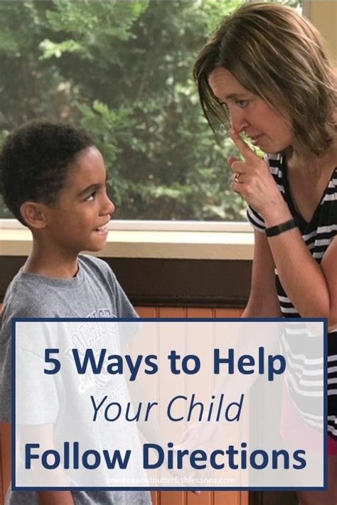 5 Simple Ways To Help Your Child Follow Directions Peanut Butter Fish