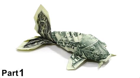 Origami Dollar Bill Koi Fish Won Park Part 1 1 Money Billete Youtube