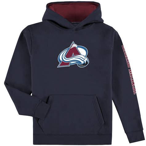 Youth Colorado Avalanche Fanatics Branded Navyburgundy Pullover Hoodie