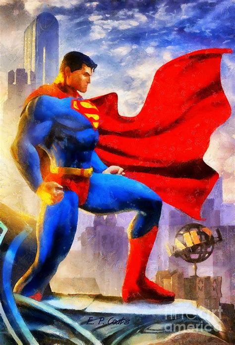 Superman Painting By Elizabeth Coats