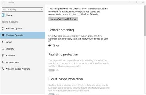 Windows 10 Limited Periodic Scanning Explained Ghacks Tech News