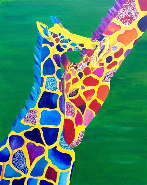 Abstract Giraffe Painting