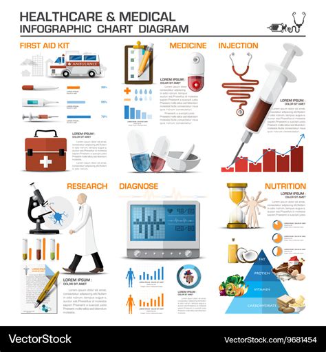 Healthcare And Medical Infographic Chart Diagram Vector Image