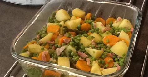 Recette de légumes et céréales, legumes verts pour 5 personnes. Jardinière de légumes aux petits lardons par catlhylolo ...