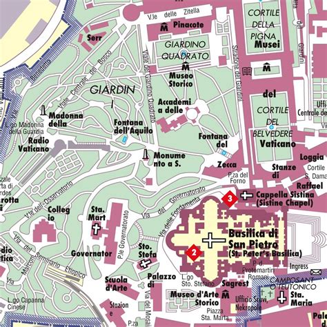 Plan Cité Du Vatican Vatican Cartes Plans Et Itinéraires Hot Maps