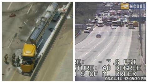 I 85 Northbound Closed In Charlotte Three Seriously Injured After
