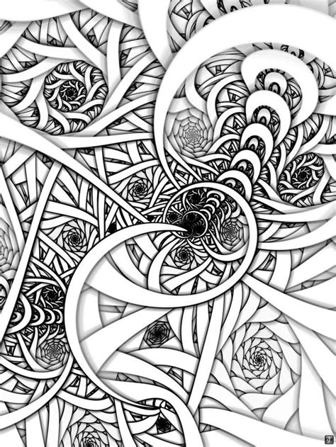 Fractals Coloring Pages - Coloring Home