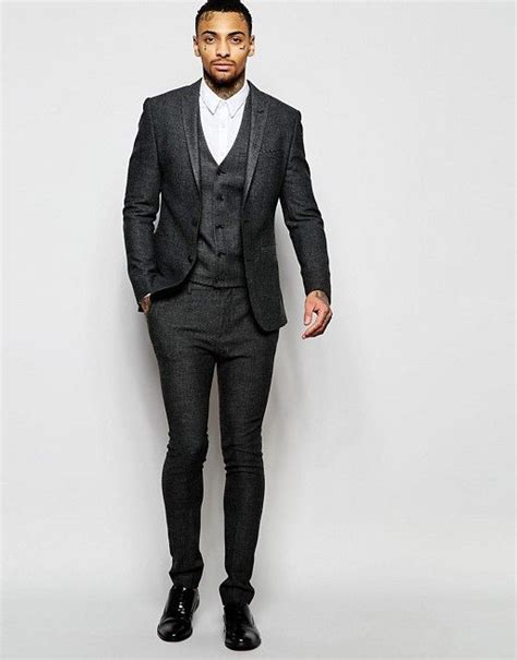 Asos Super Skinny Suit In Tweed Asos Skinny Suits Wedding Suits