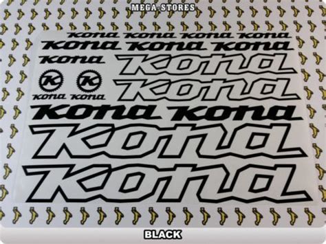 Kona Stickers Decals Bicycles Bikes Cycles Frames Forks Mountain Mtb