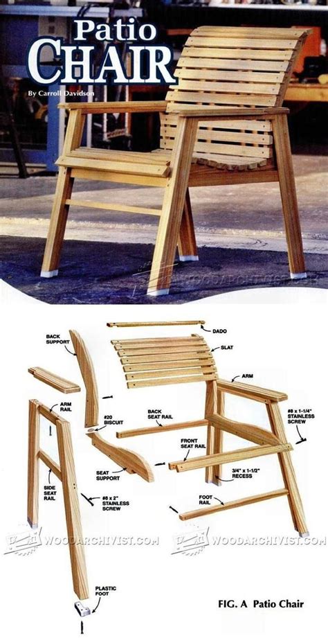 Patio Chair Plans Outdoor Furniture Plans And Projects Woodarchivist