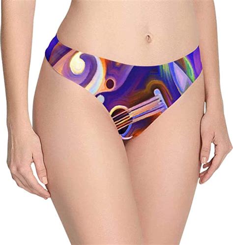 Amazon Com Custom Nolvelty Abstract Painting Music Women S Thongs