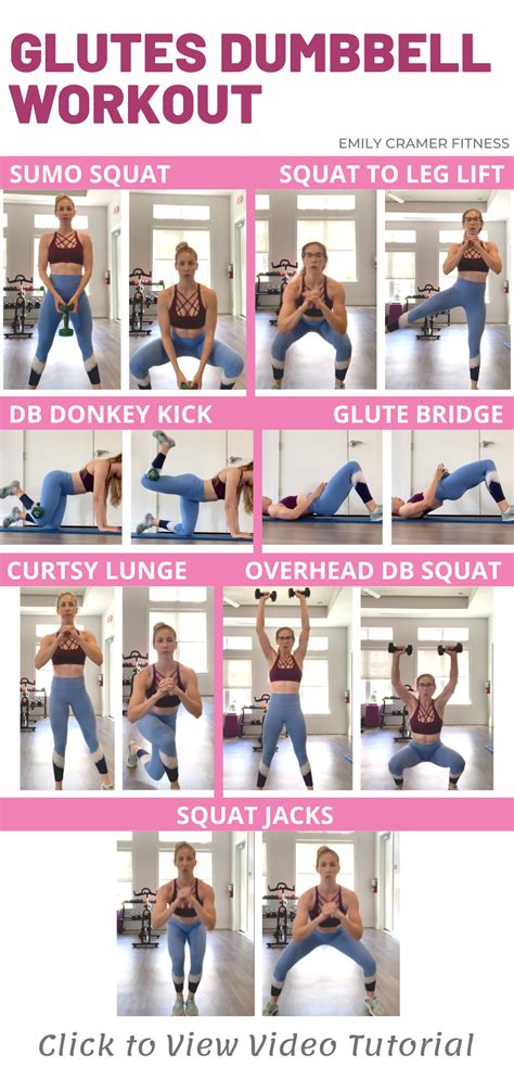 Glutes Dumbbell Workout With Images Dumbbell Workout Glutes Dumbell Workout